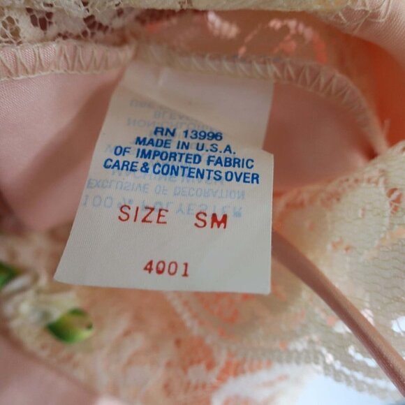 Vintage 90s Fredricks of Hollywood Pink Satin Lace Intimates Cami Camisole Small - Picture 4 of 4